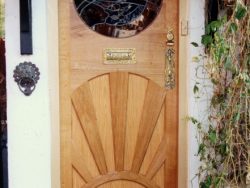 Oak sunburst door