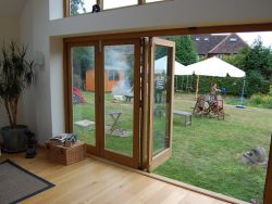 Oak bifold doors