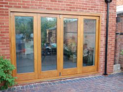 Oak bifold doors