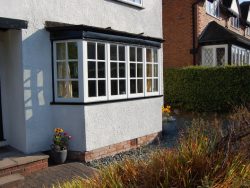 Hardwood bay window