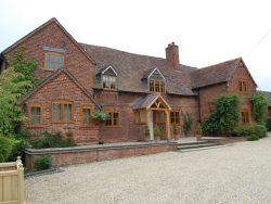 Oak windows and porch