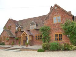 Oak windows and porch